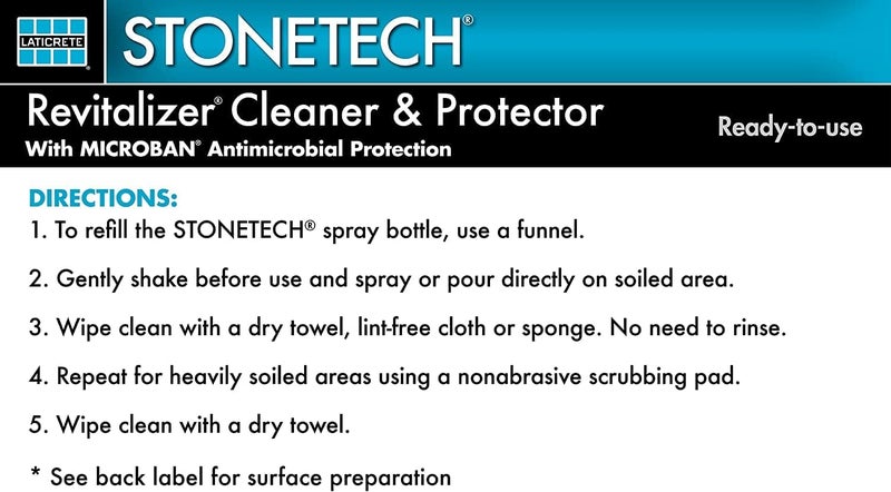 StoneTech RTU Revitalizer, Cleaner & Protector for Tile & Stone, 1-Gallon (3.785L), Cucumber Scent - Image 5